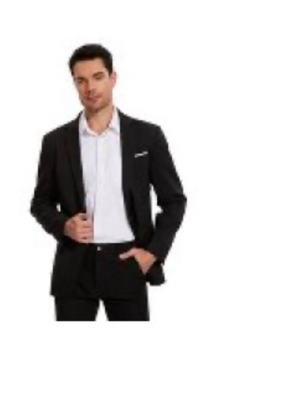 Mens Casual Sport Blazer Lightweight Two-Button Suit Jacket - Gray